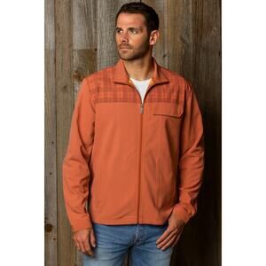 Hollas XFC wind water resistant golf jacket zip pockets orange performance L